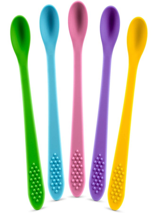 SPERRIC Baby Spoons First Stage Silicone Baby Spoon – Self Feeding Baby Utensils – Infant Spoons First Stage Baby Feeding Spoon - Soft & Gentle on Gums - BPA Free Silicone Baby Spoons Set - Image 1